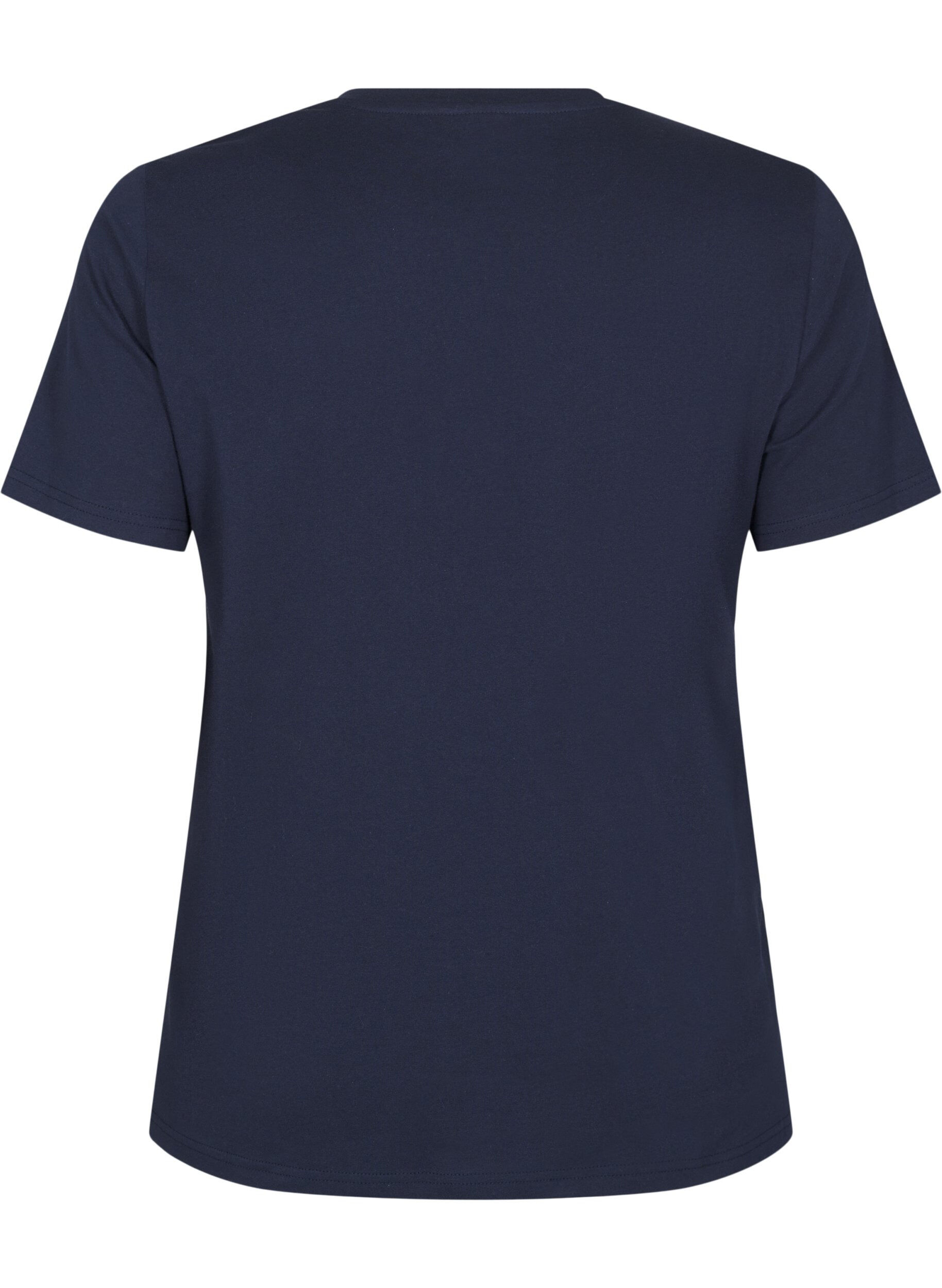 Zizzi T-shirt i &oslash;kologisk bomuld med motiv, Night Sky Printet, Packshot image number 1