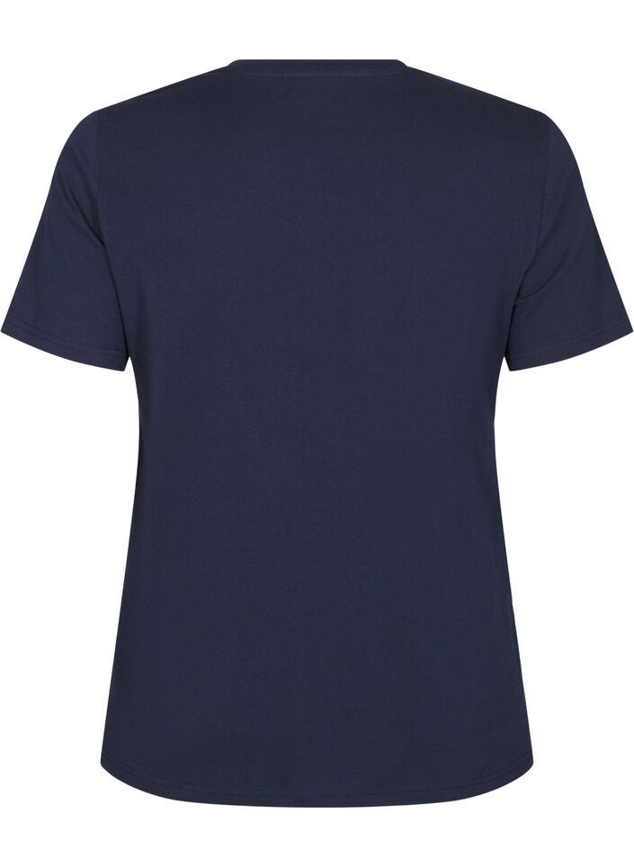 T-shirt i &oslash;kologisk bomuld med motiv, Night Sky Printet, Packshot image number 1