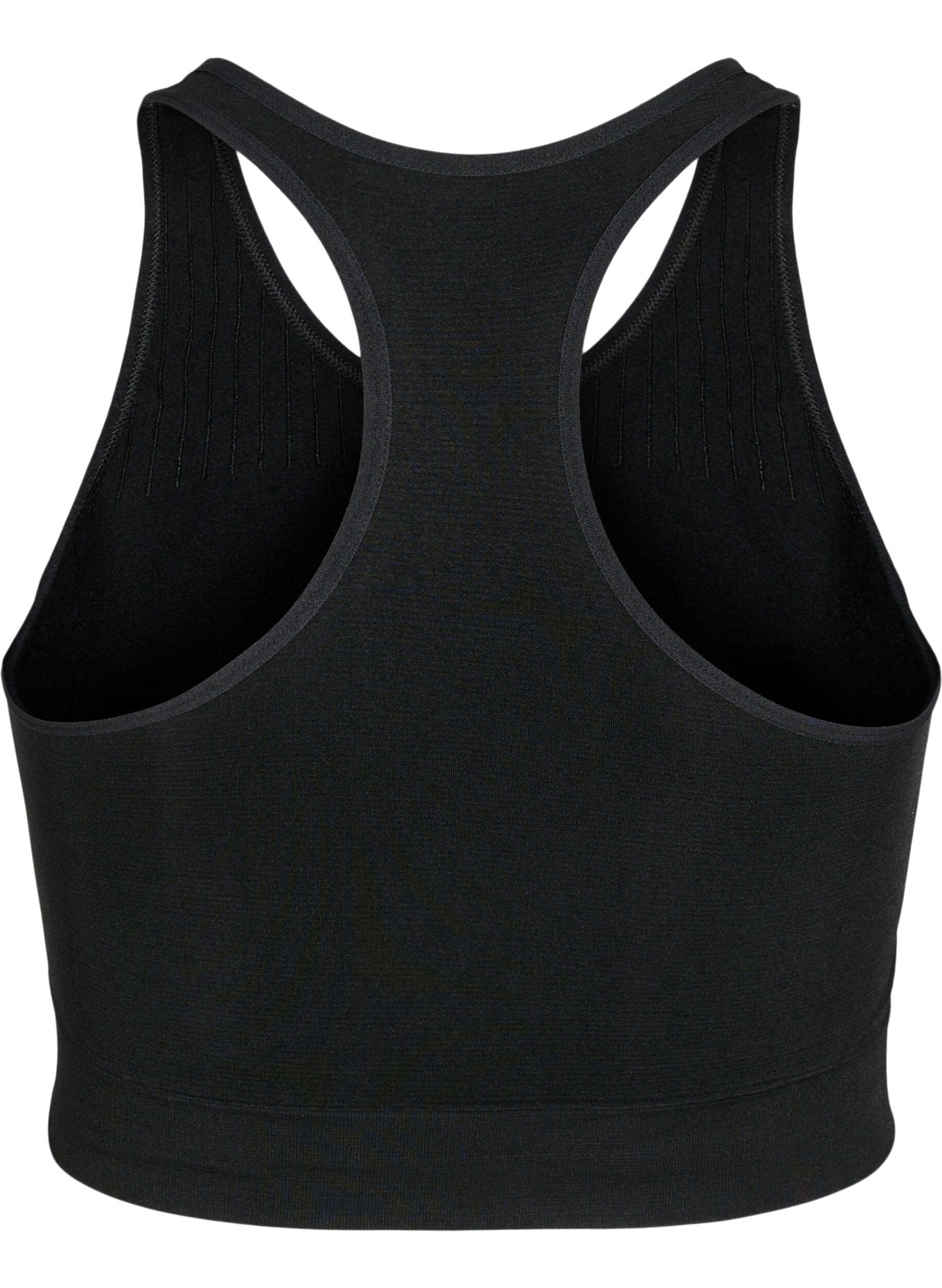 Zizzi Seamless bh top , Black, Packshot image number 1