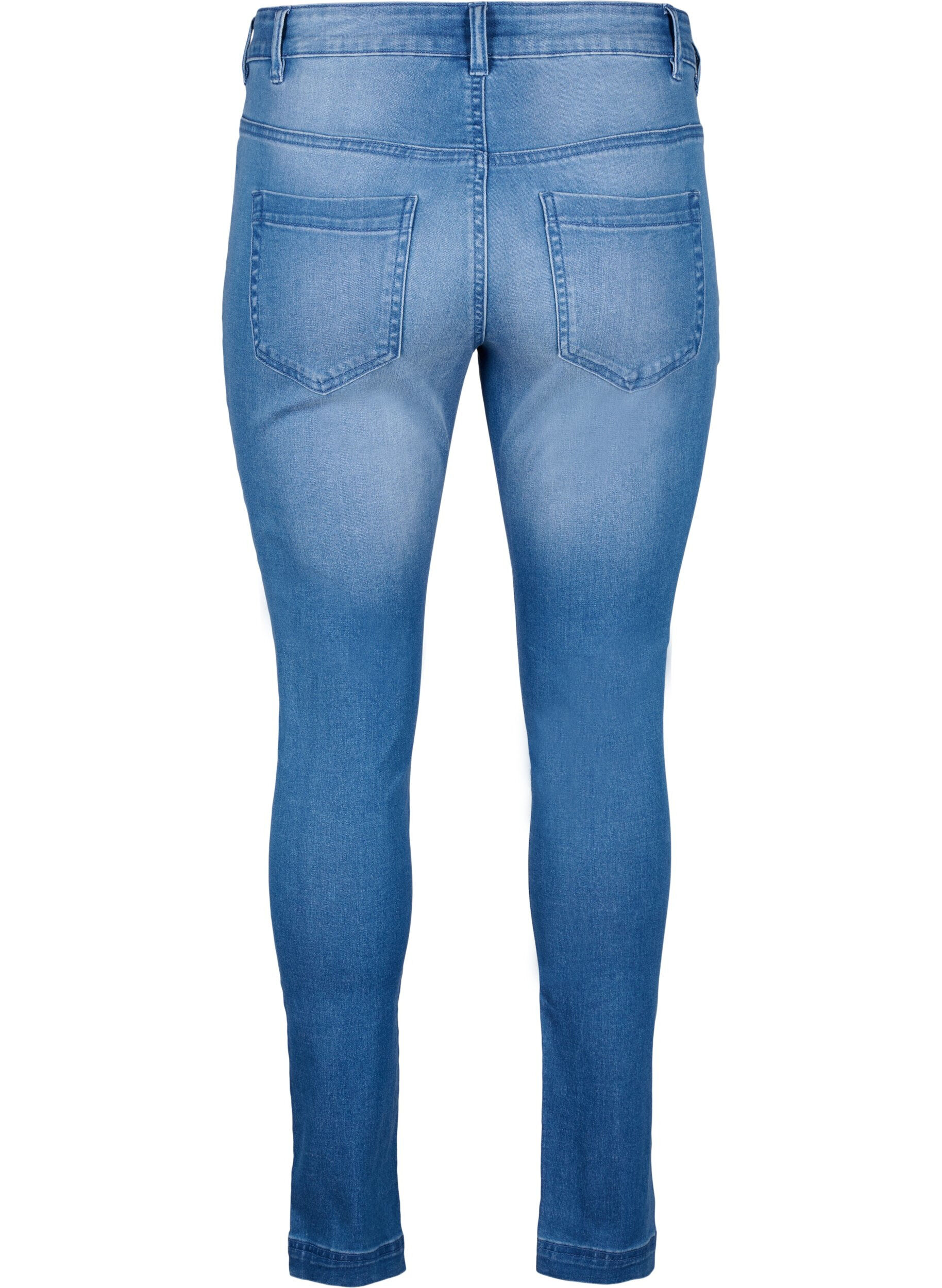 Zizzi Viona jeans med regul&aelig;r talje, Bl&aring;, Packshot image number 1