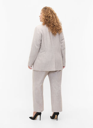 Melerede bukser med elastik og knaplukning, String, Model image number 1