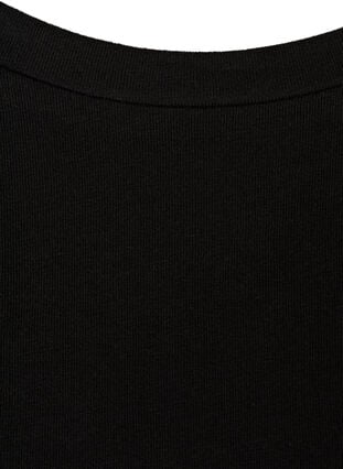 T-shirt i bomuldsmix, Black, Packshot image number 2