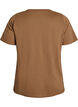 T-shirt med motiv , Brun, Packshot image number 1