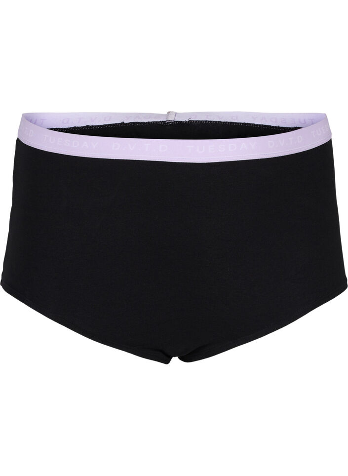 7-pak bomulds hipster med ugedage, Multi Pastel Pack, Packshot image number 3