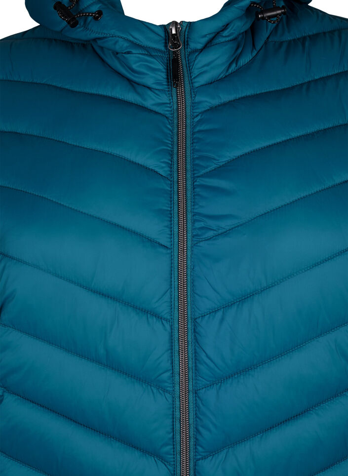 Letv&aelig;gts jakke med h&aelig;tte, Bl&aring;, Packshot image number 2