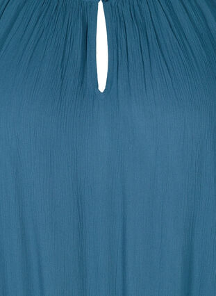 Viskose tunika med 3/4 ærmer, Majolica Blue, Packshot image number 2