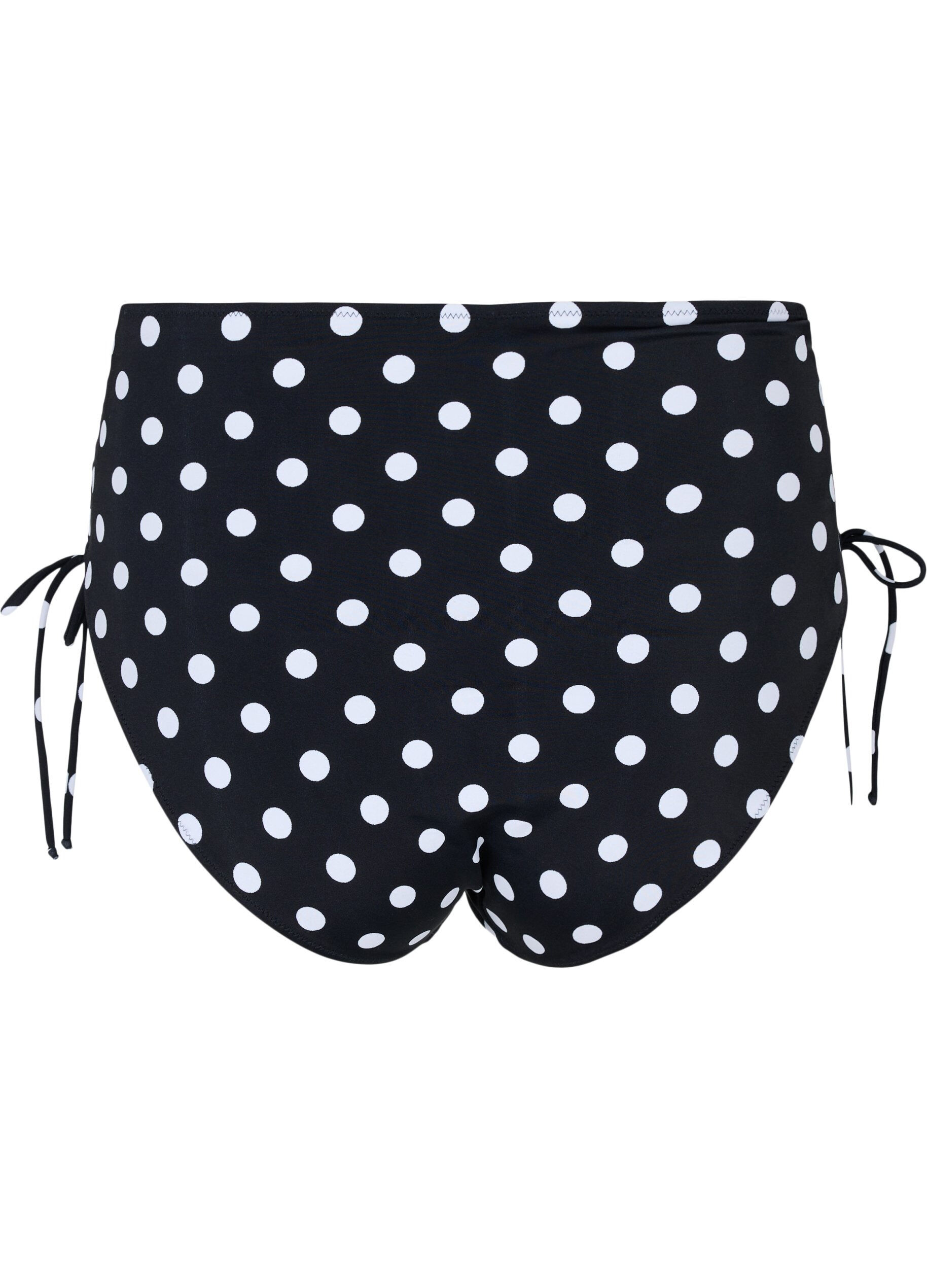 Zizzi Printet bikini underdel med h&oslash;j talje, Dotted Print, Packshot image number 1