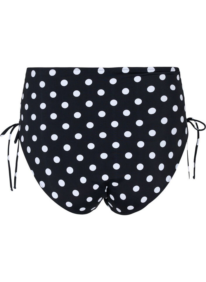 Printet bikini underdel med høj talje, Dotted Print, Packshot image number 1