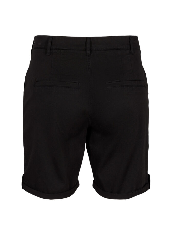 Chino shorts med lommer, Black, Packshot image number 1