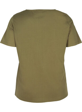 Bomulds t-shirt med tryk , Ivy Green, Packshot image number 1