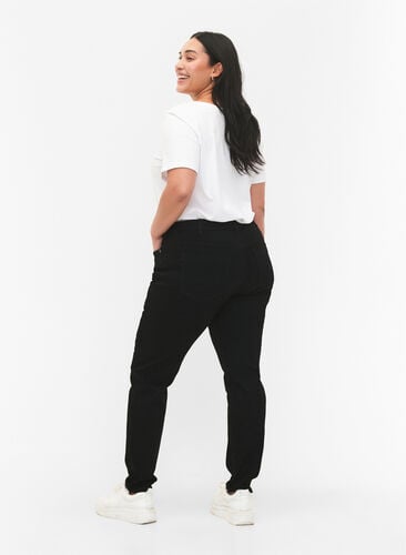 Slim fit Emily jeans med regulær talje, Black, Model image number 1