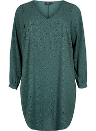 V-hals kjole med print, Scarab Graphic AOP