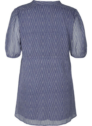 Printet tunika med justerbar talje , Blue Indigo AOP, Packshot image number 1