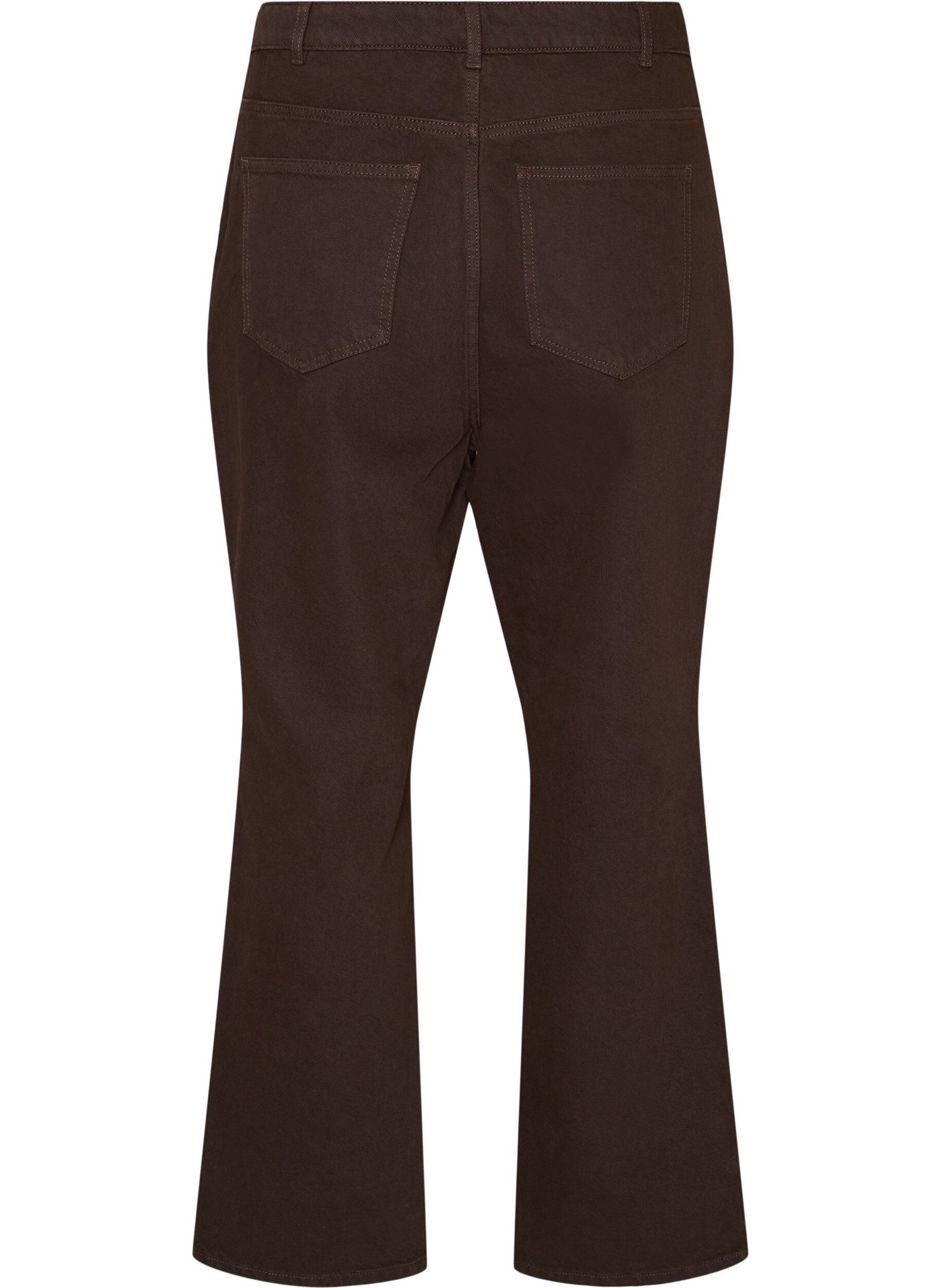 ZizziFarvede Kiana jeans med lige pasform, Brun, Packshot image number 1
