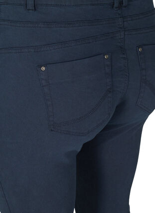Tætsiddende bukser med knaplukning, Dark Blue, Packshot image number 3
