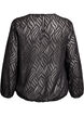 Bluse i chiffon med strukturm&oslash;nster, Sort, Packshot image number 1