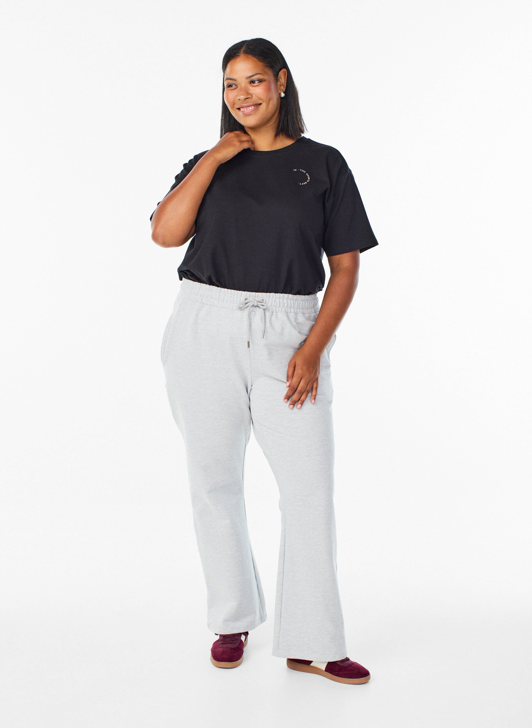 ZizziSporty t-shirt i &oslash;kologisk bomuld, Sort, Model image number 1