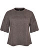 Jerseybluse med A-form og albuelange &aelig;rmer, Gr&aring;, Packshot image number 0