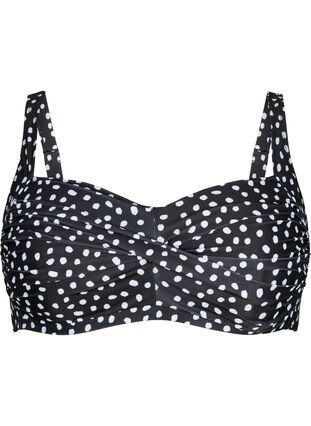 Printet bikini overdel, Black White Dot, Packshot image number 0