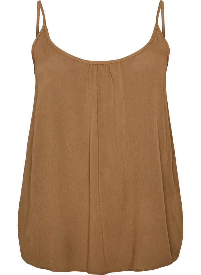 Strop top i viskose, Brun, Packshot image number 0