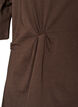 T-shirt med draperet detalje, Brun, Packshot image number 3