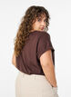 Kort&aelig;rmet t-shirt i bomuldsblanding, Brun, Model image number 2