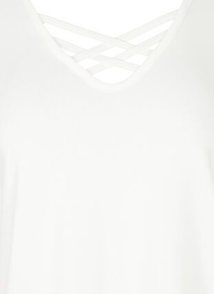 Kortærmet t-shirt med v-udskæring, Warm Off-white, Packshot image number 2