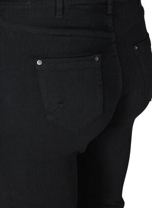 Højtaljede Ellen jeans med bootcut, Black, Packshot image number 3