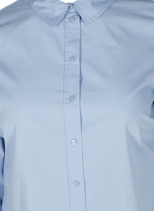 Økologisk bomulds skjorte med krave og knapper, Blue Heron, Packshot image number 2