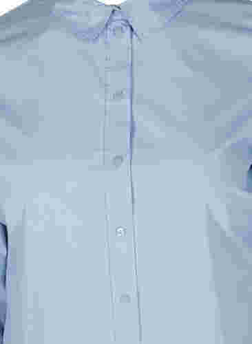 Økologisk bomulds skjorte med krave og knapper, Blue Heron, Packshot image number 2