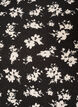 Bluse med korte &aelig;rmer og blomsterprint, Sort, Packshot image number 2