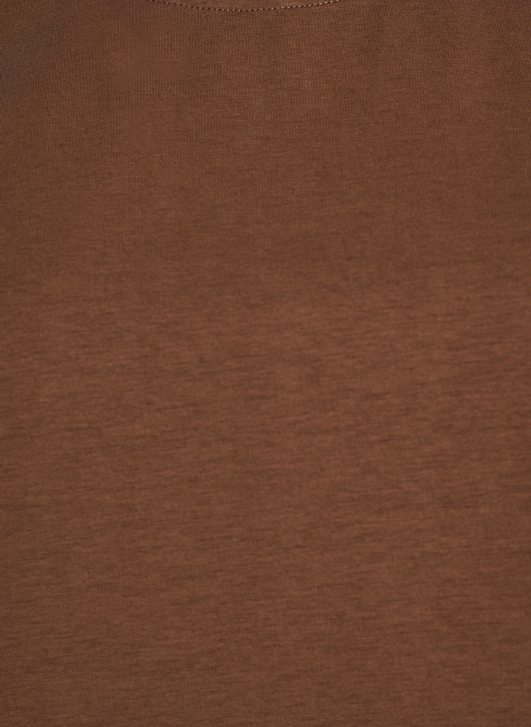 ZizziPeplumbluse med albuelange &aelig;rmer, Brun, Packshot image number 2