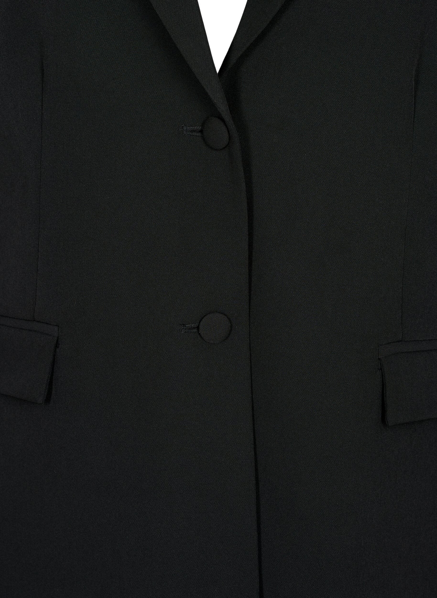ZizziKlassisk blazer med knaplukning, Sort, Packshot image number 2