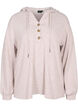Meleret bluse med hætte, Natural Mel., Packshot image number 0