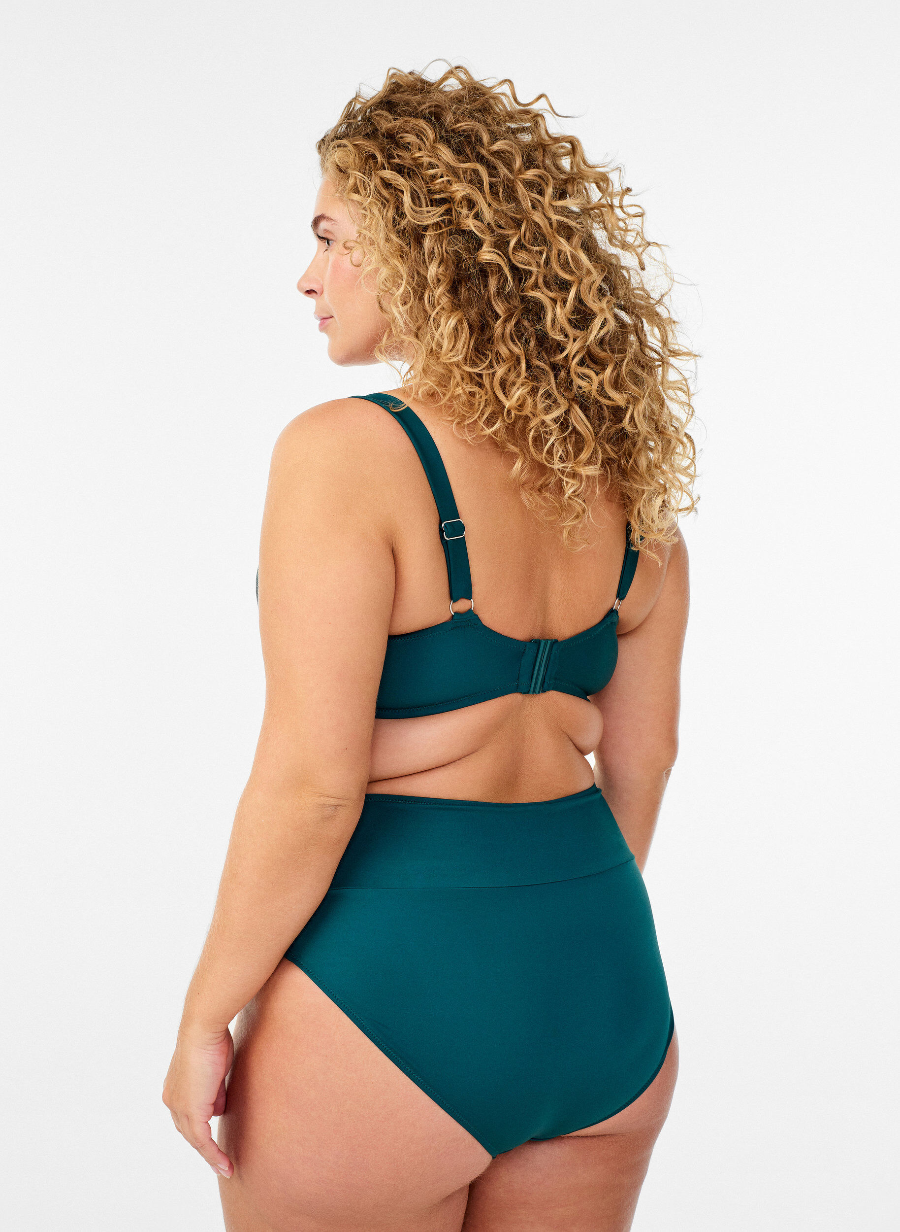 ZizziBikini bh med b&oslash;jle og drapering, Gr&oslash;n, Model image number 2