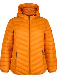 Letv&aelig;gts jakke med h&aelig;tte, Orange