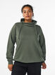 Sweatshirt med h&oslash;j krave og lommer, Gr&oslash;n, Model image number 0