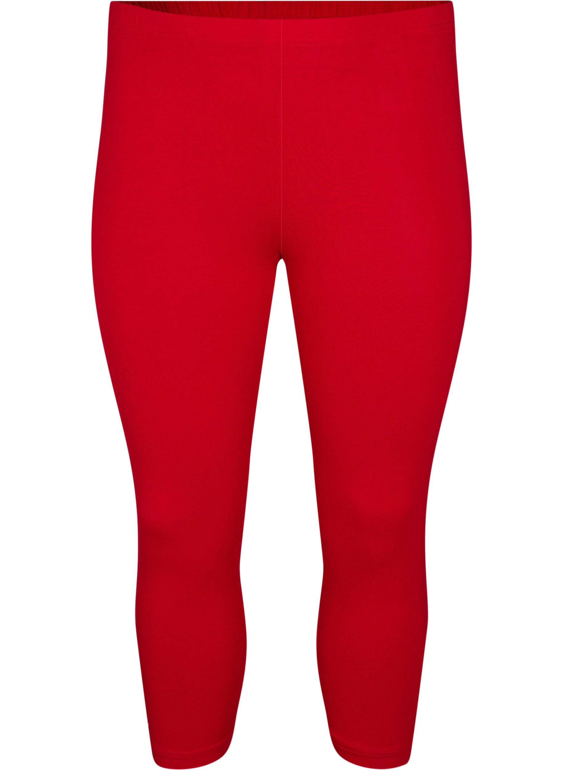ZizziBasis 3/4 leggings i viskose, R&oslash;d, Packshot image number 0