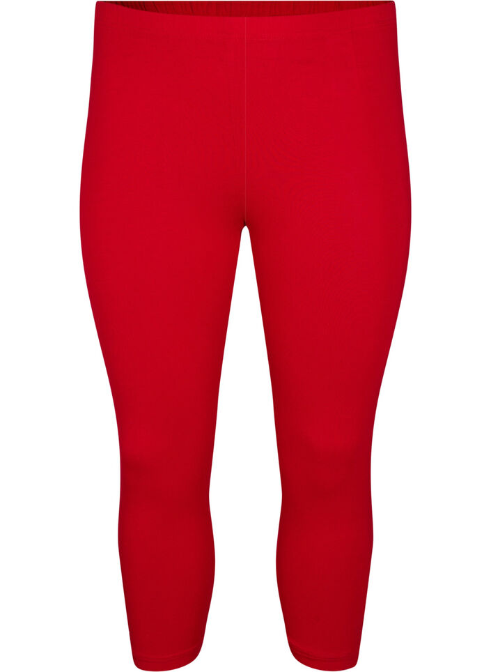 Basis 3/4 leggings i viskose, R&oslash;d, Packshot image number 0