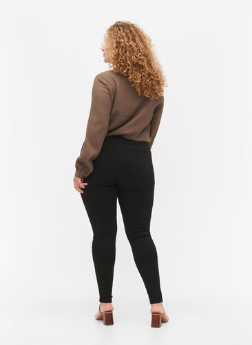 Stay black Amy jeans med høj talje, Black, Model image number 1