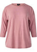 Jerseybluse med 3/4 &aelig;rmer, Lyser&oslash;d, Packshot image number 0
