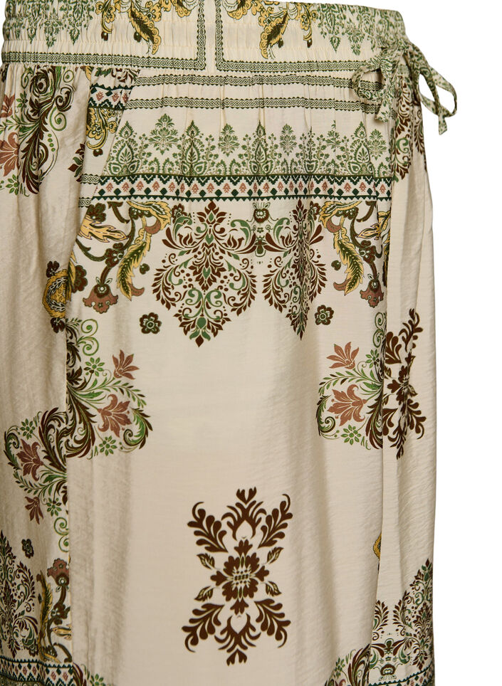 M&oslash;nstrede bukser med vide ben, Gr&oslash;n, Packshot image number 2