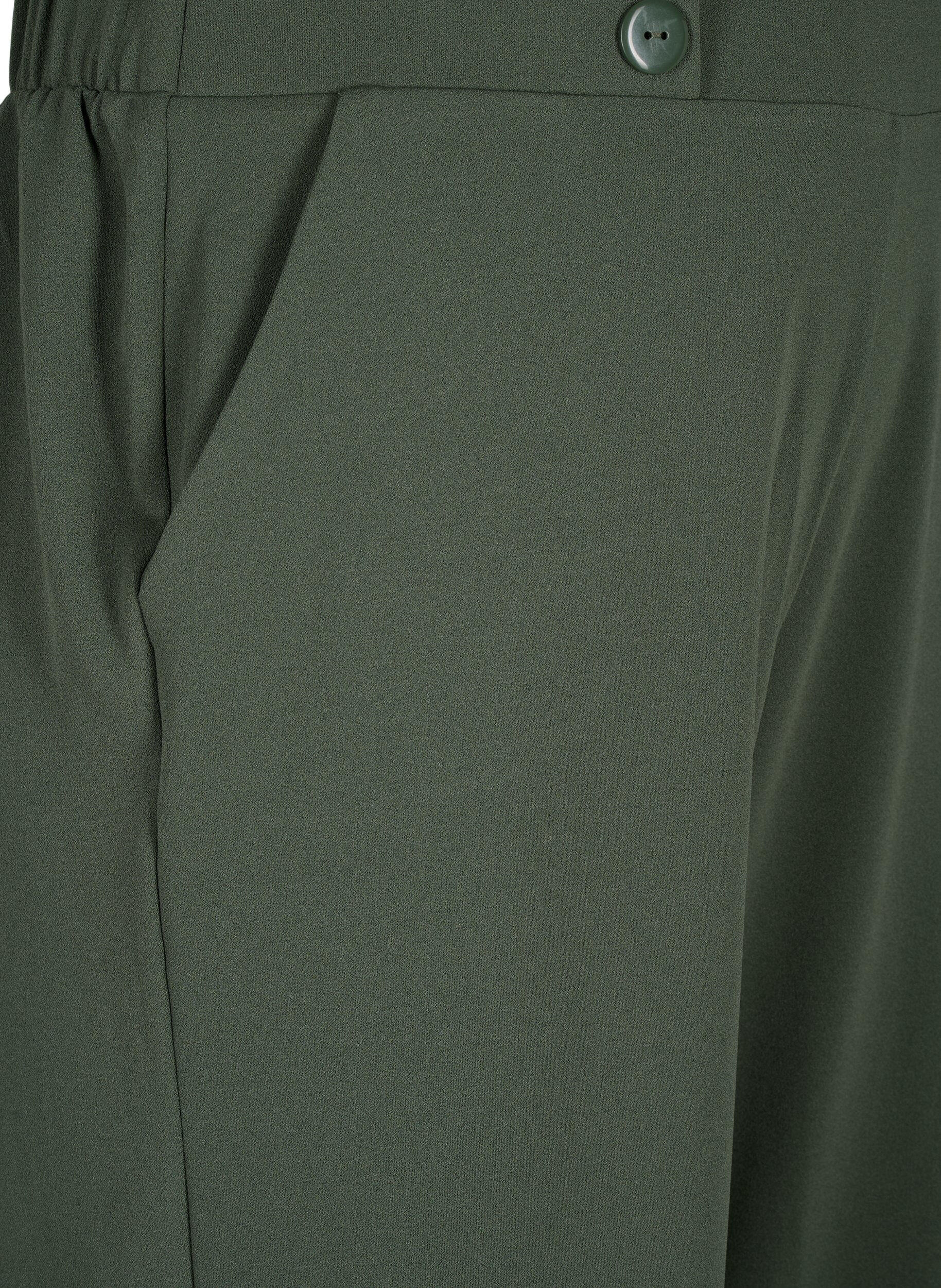 Zizzi7/8 bukser med l&oslash;s pasform, Gr&oslash;n, Packshot image number 2