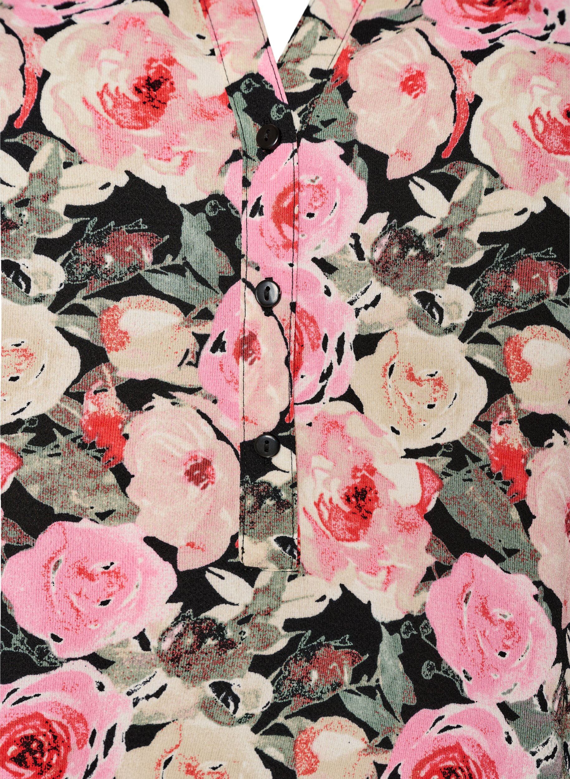 Zizzi Bluse med korte &aelig;rmer og v-udsk&aelig;ring , Lyser&oslash;d, Packshot image number 2