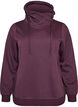 Sweatshirt med h&oslash;j krave og lommer, Lilla, Packshot image number 0