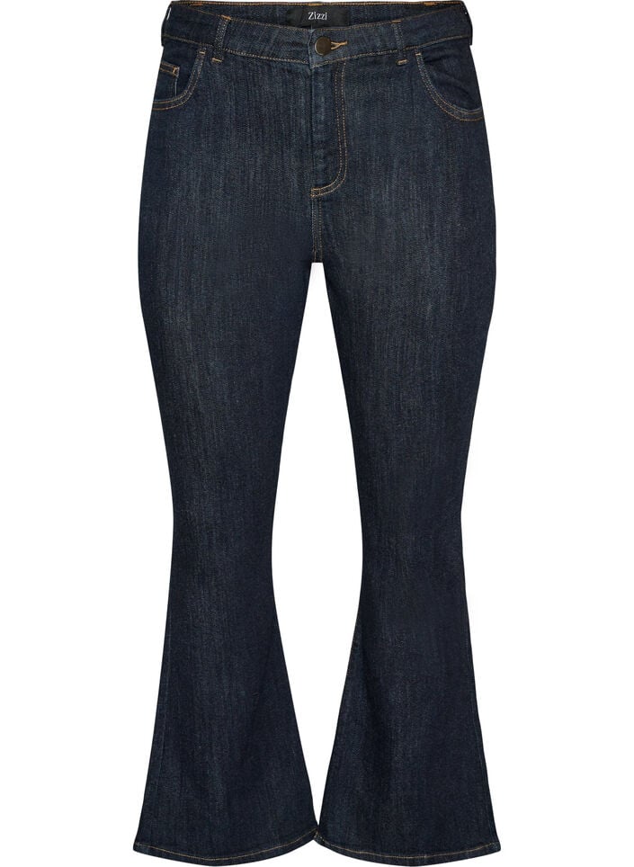 Ellen jeans med h&oslash;j talje og bootcut, Bl&aring;, Packshot image number 0
