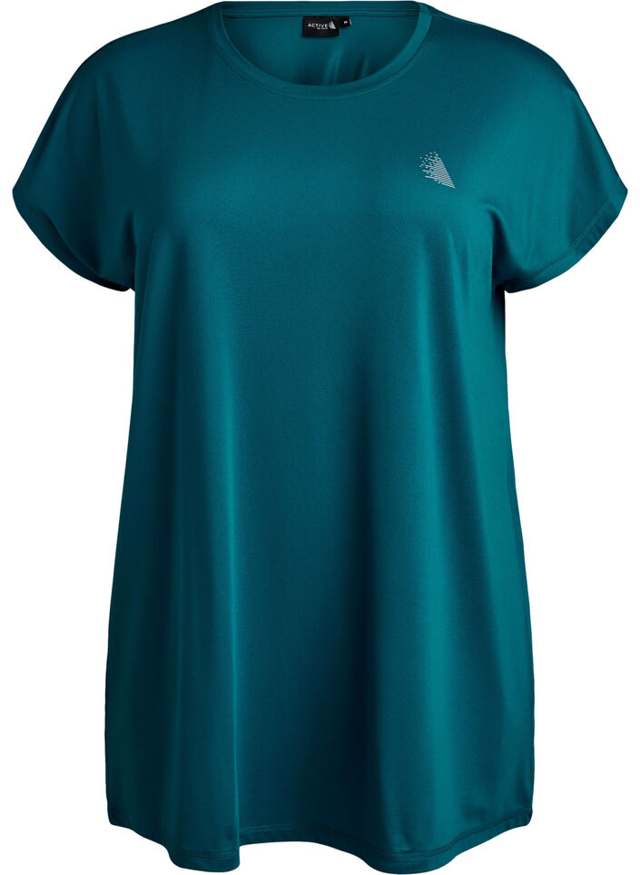 Lang tr&aelig;nings t-shirt, Gr&oslash;n, Packshot image number 0