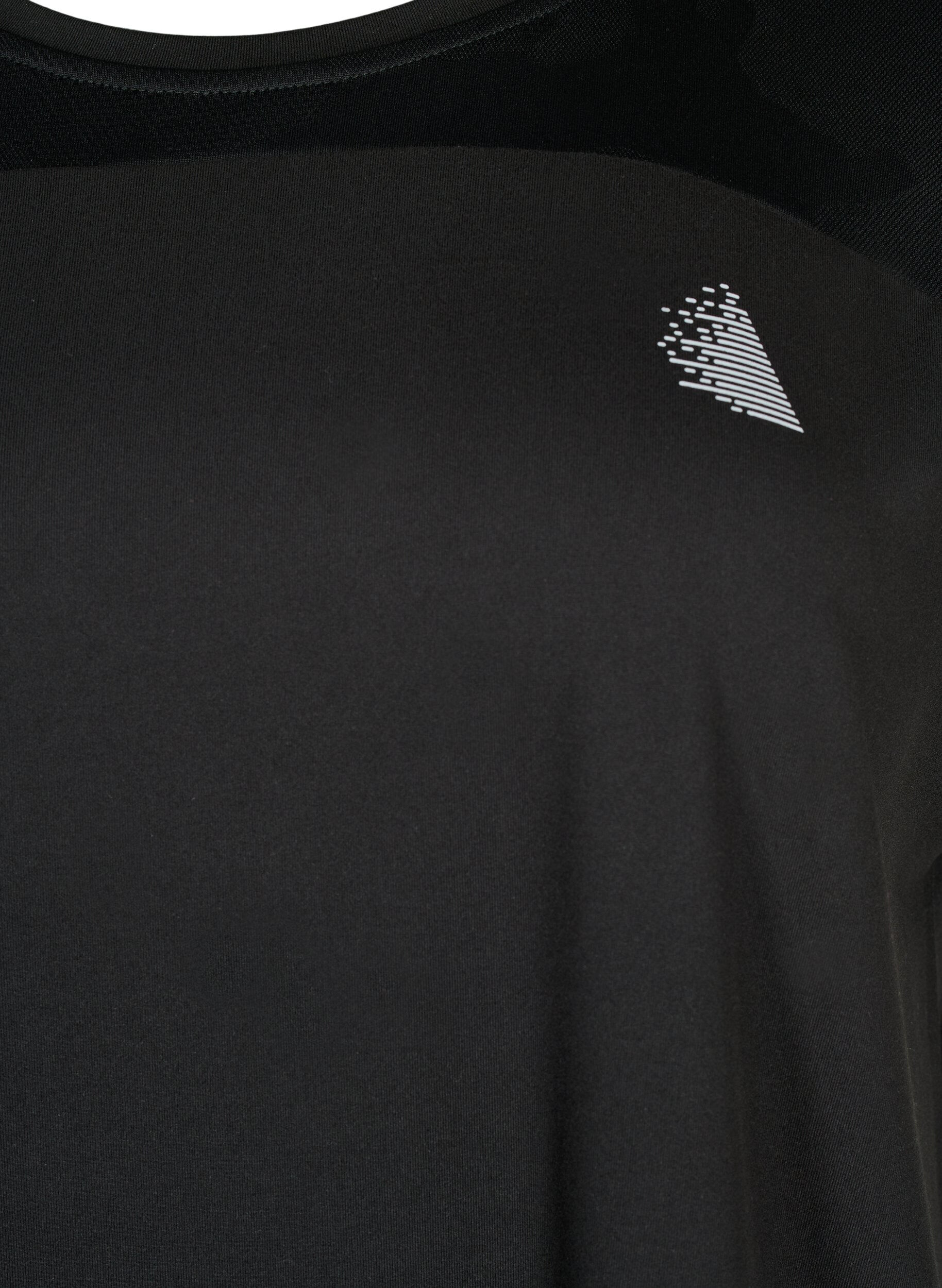 Zizzi Tr&aelig;nings t-shirt med rund hals, Black, Packshot image number 2