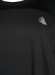 Trænings t-shirt med rund hals, Black, Packshot image number 2