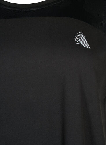 Trænings t-shirt med rund hals, Black, Packshot image number 2